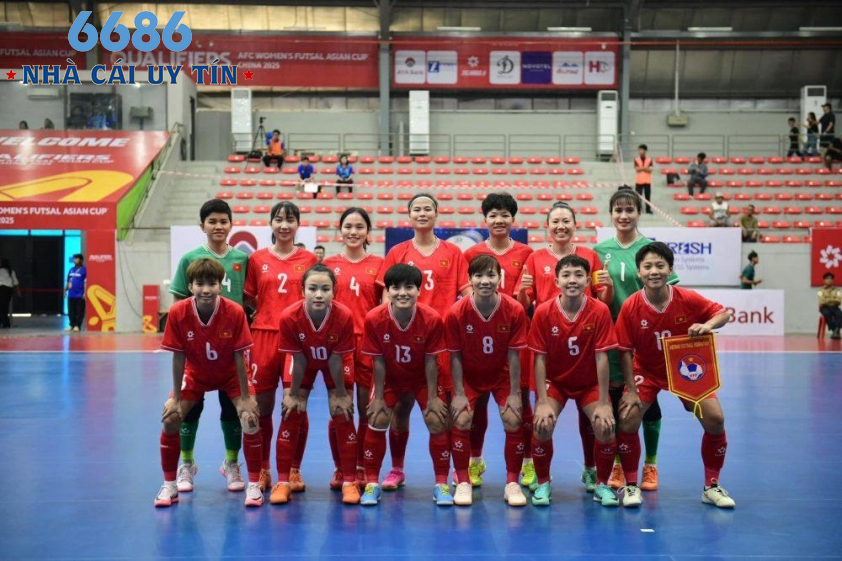 ĐT futsal nữ Việt Nam giành vé vào VCK với ngôi nhất bảng D (Ảnh: VFF)