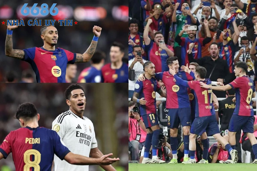 Barca ngược dòng thắng 5-2 Real Madrid. Ảnh: Getty